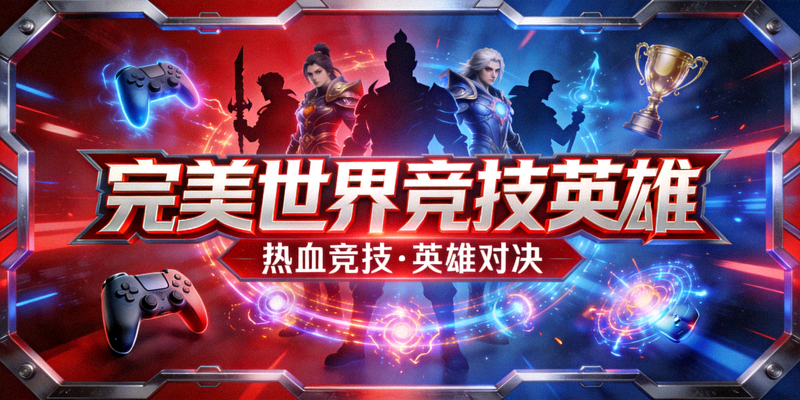 完美世界竞技英雄横幅背景图